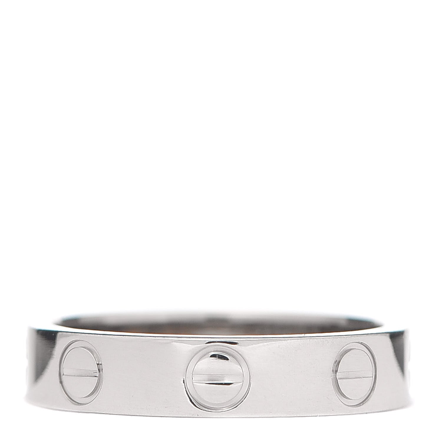 Cartier 18K White Gold 3.5mm LOVE Wedding Band Ring 47 4 3 of 4