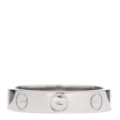 Cartier 18K White Gold 3.5mm LOVE Wedding Band Ring 47 4 3 of 4