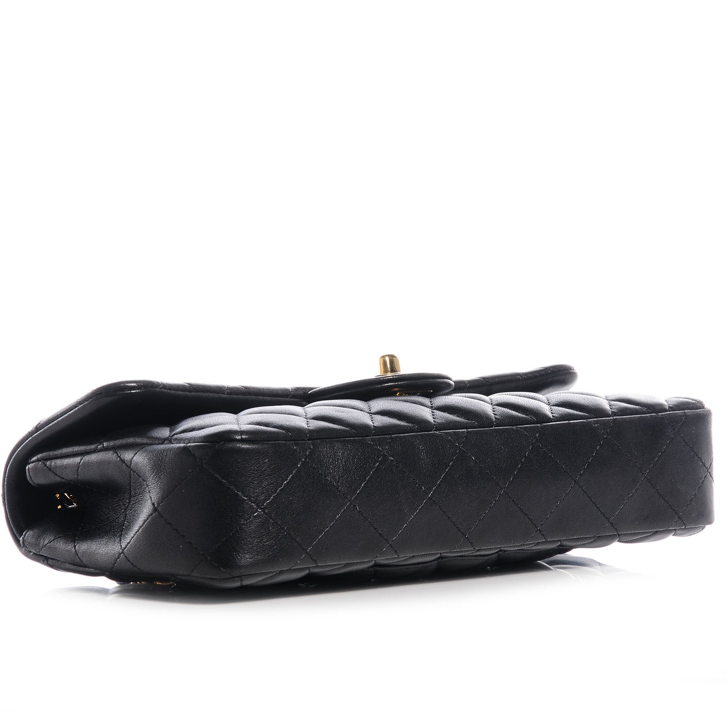 Chanel Lambskin Quilted East West Flap Black 4 of 8