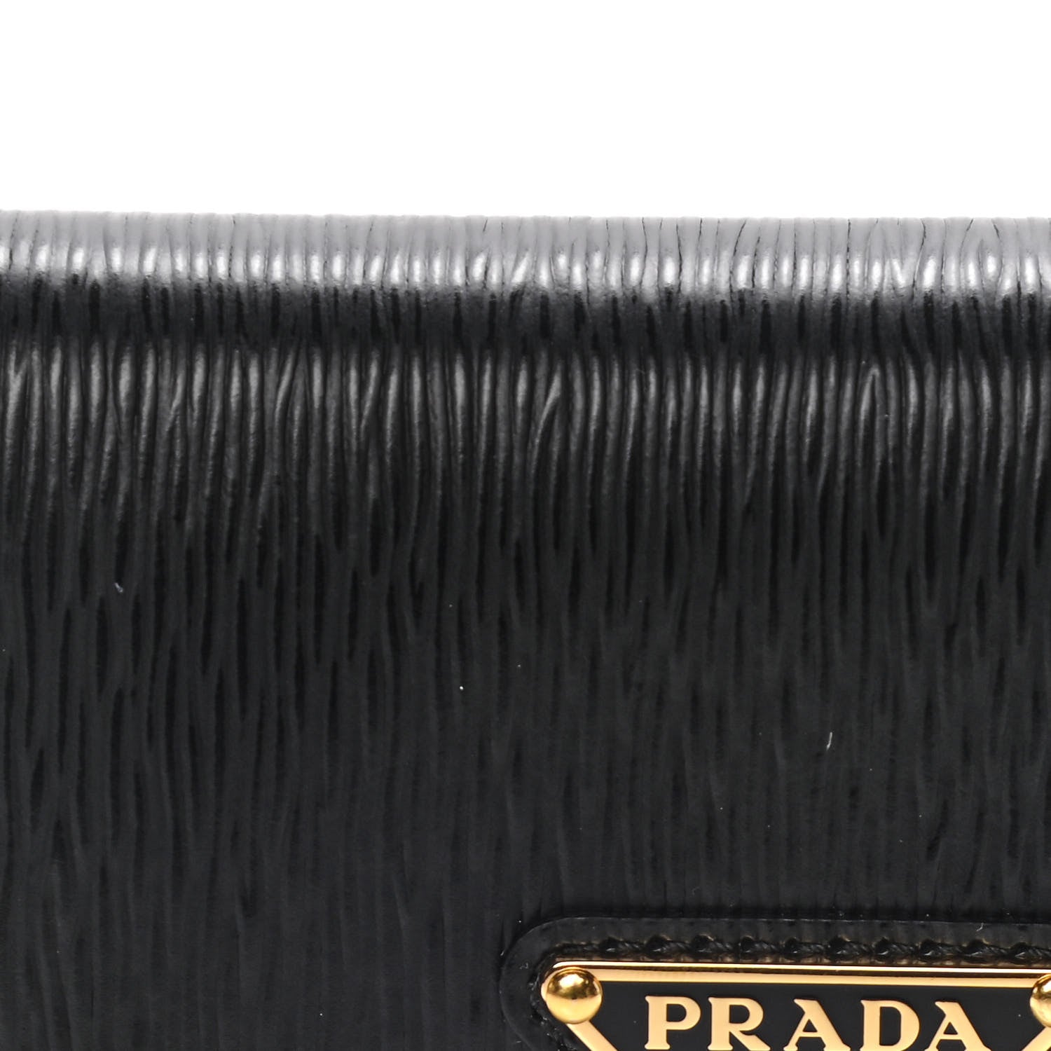 Prada Vitello Move Triangle Logo Card Holder Black 11 of 12