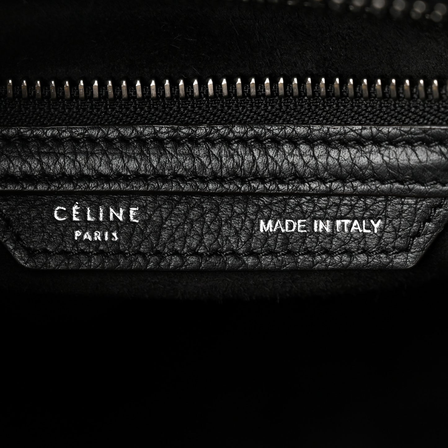 Drummed Calfskin Micro Luggage Black