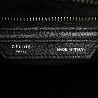 Celine Drummed Calfskin Micro Luggage Black 6 of 10