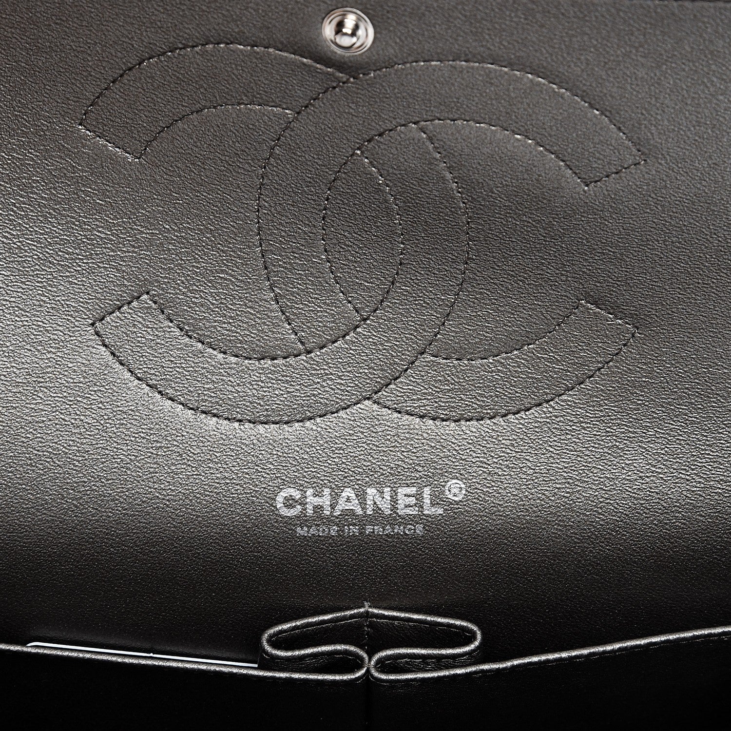 Chanel Metallic Lambskin Quilted Jumbo Double Flap Bronze 6 of 9