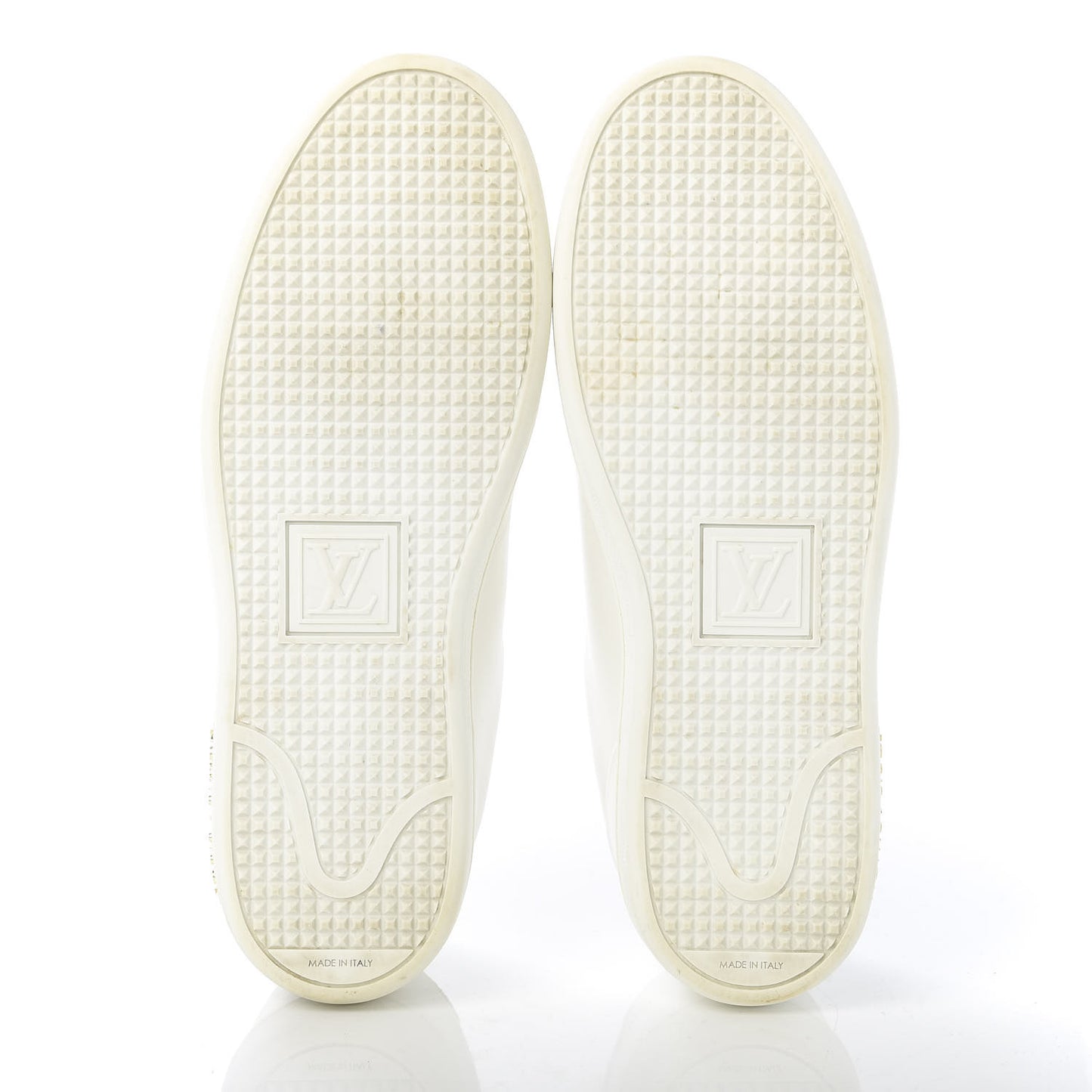 Calfskin Floral Frontrow Sneakers 38 White