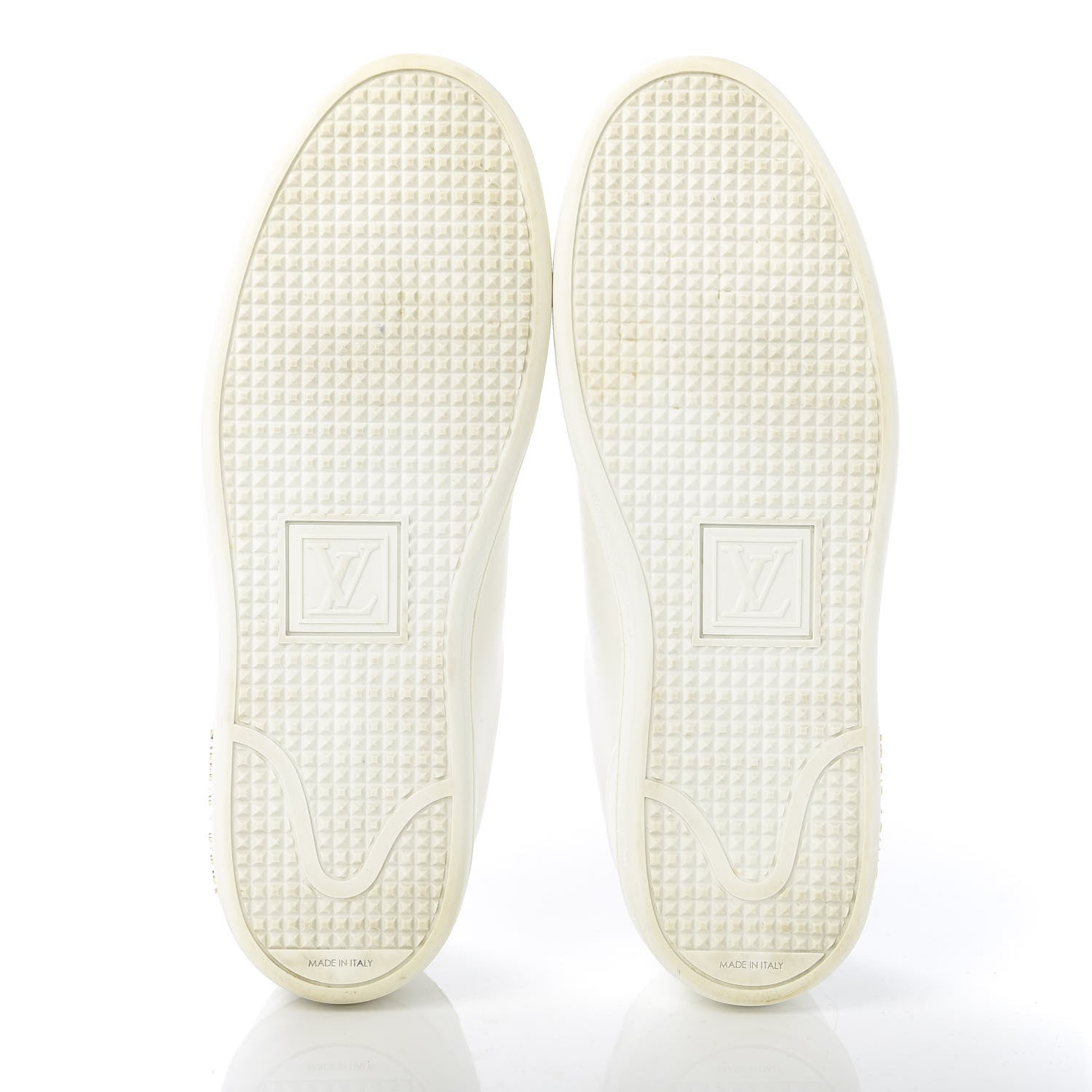 Louis Vuitton Calfskin Floral Frontrow Sneakers 38 White 5 of 11