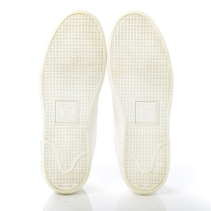 Louis Vuitton Calfskin Floral Frontrow Sneakers 38 White 5 of 11