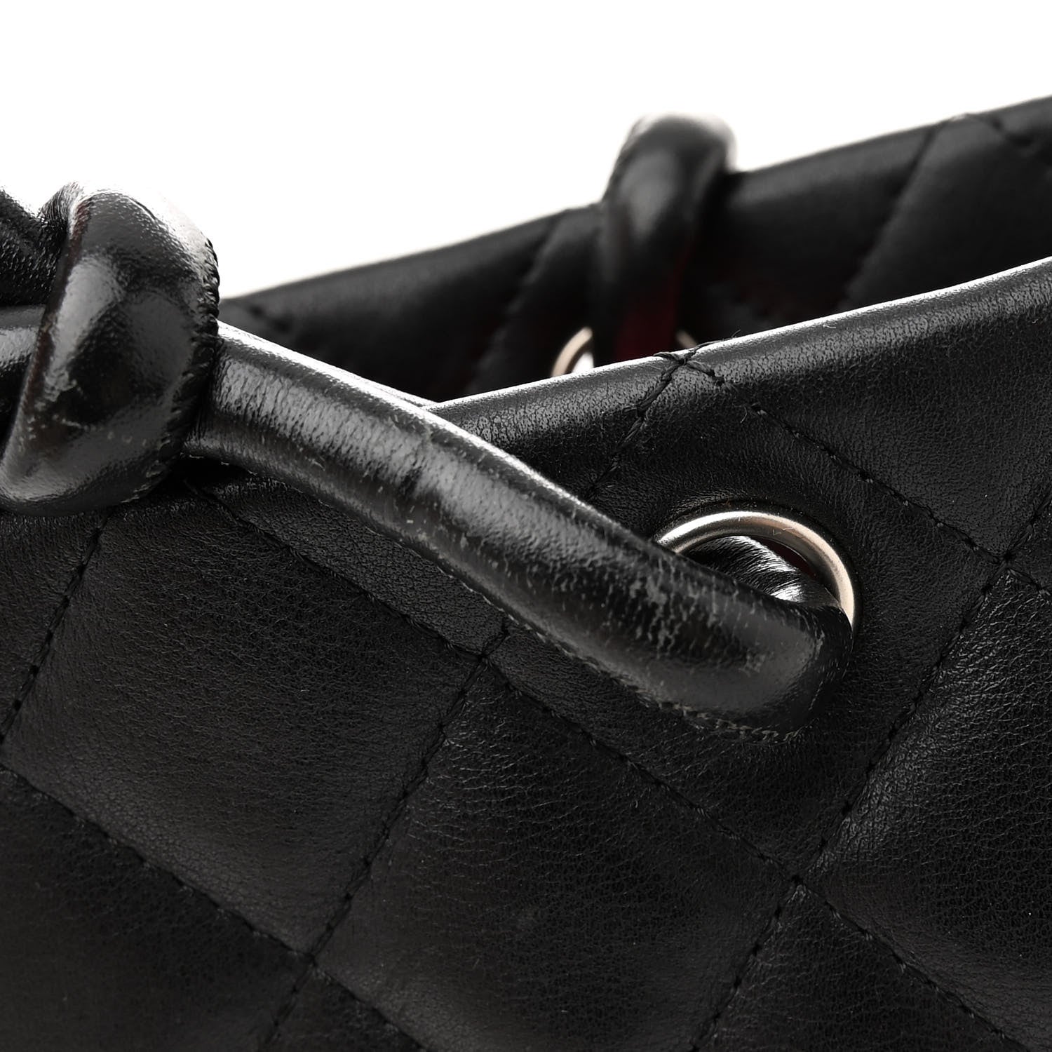 Chanel Calfskin Quilted Medium Cambon Tote Black White 19 of 23
