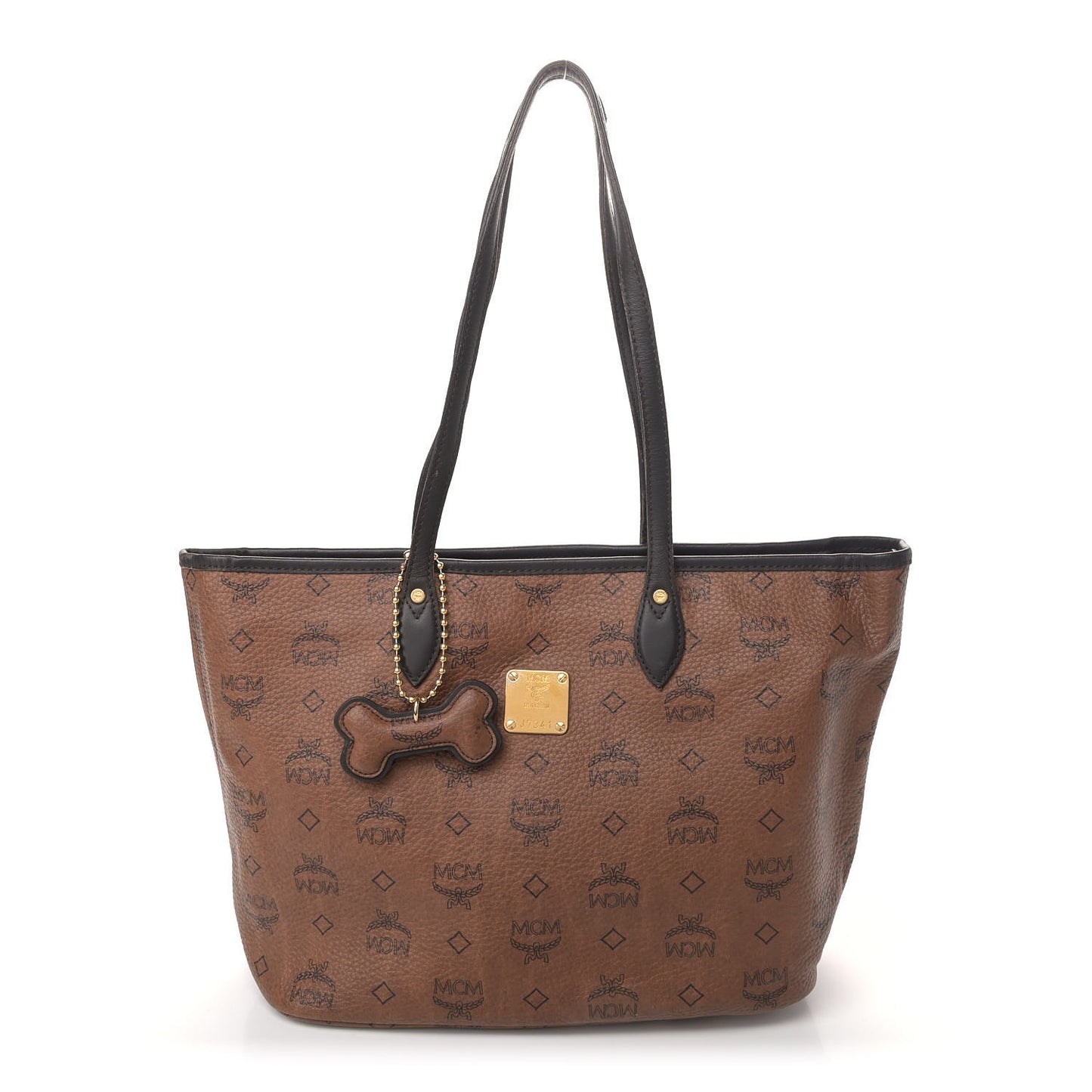 Visetos Dog Bone Shopper Tote Brown