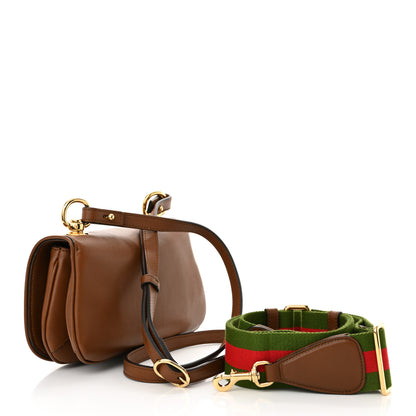 Gucci Roxy Calfskin Web Mini Blondie Shoulder Bag Cuir 3 of 10