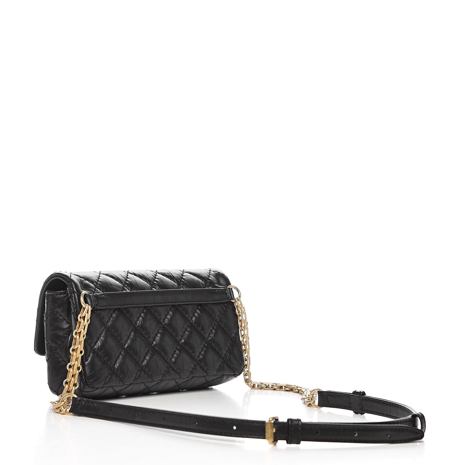 Chanel Aged Calfskin Quilted 2.55 Reissue Chain Waist Bag Black 3 of 11