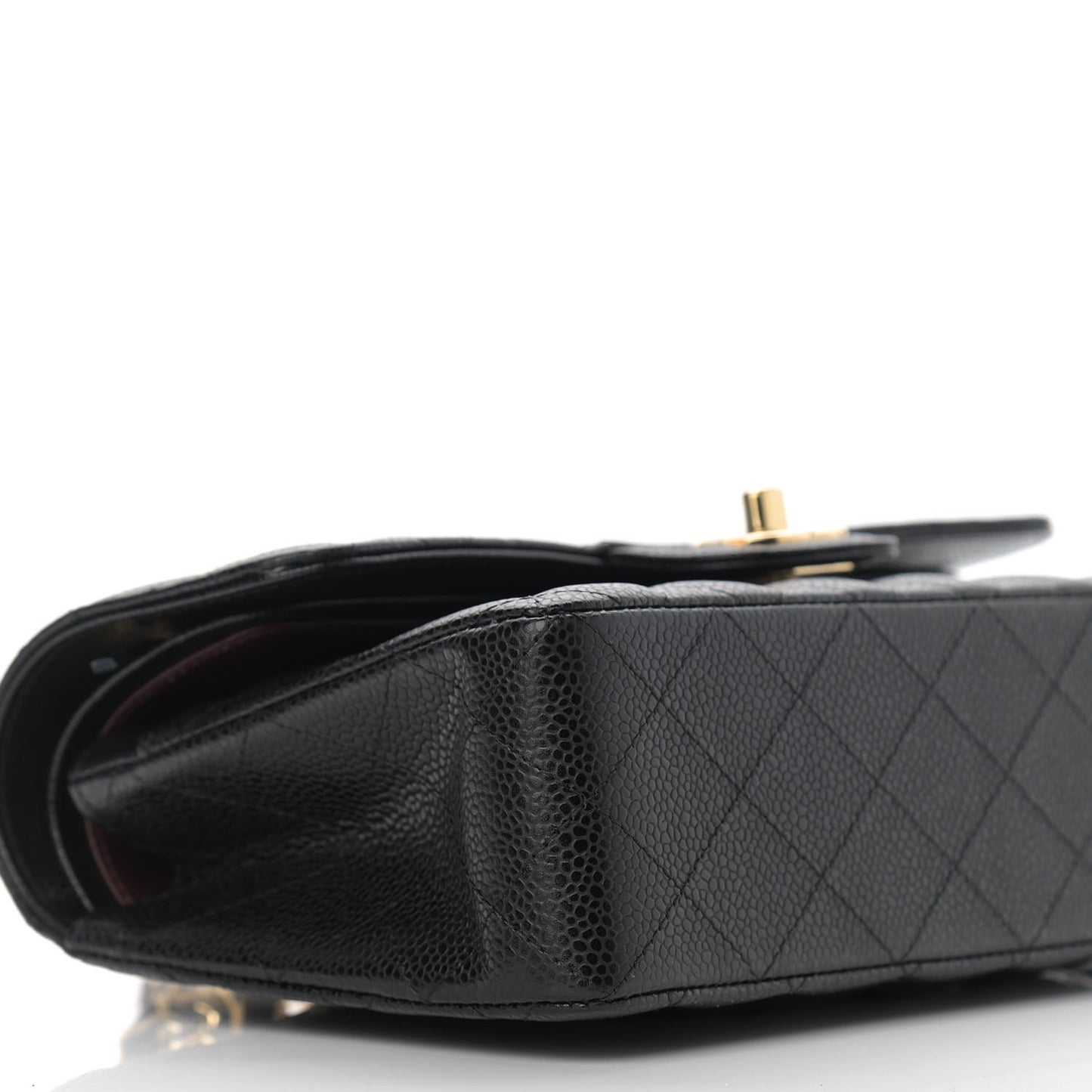 Caviar Quilted Small Double Flap Black