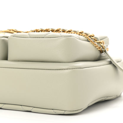 Chanel Calfskin Quilted Small Camera Case Grey 10 of 12