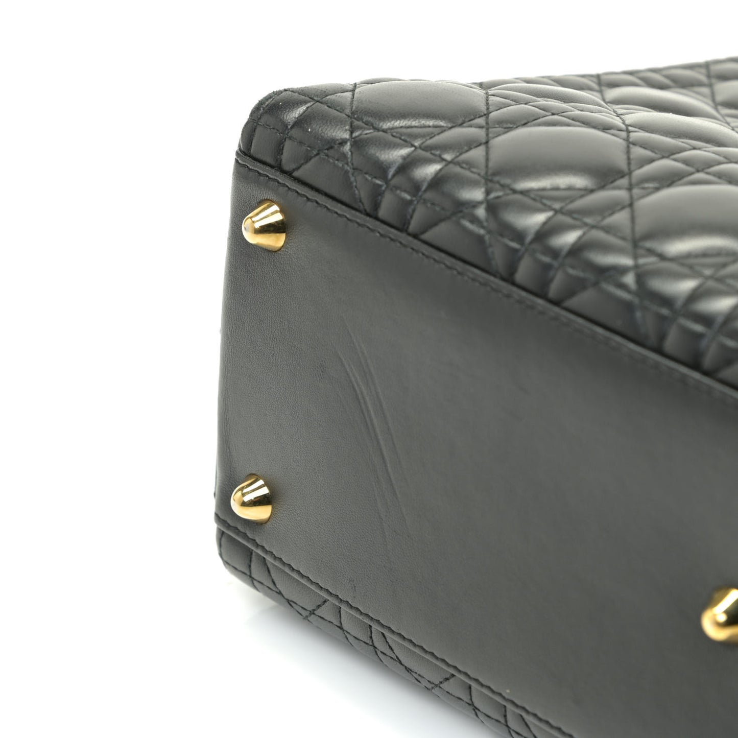 Lambskin Cannage Large Lady Dior Black