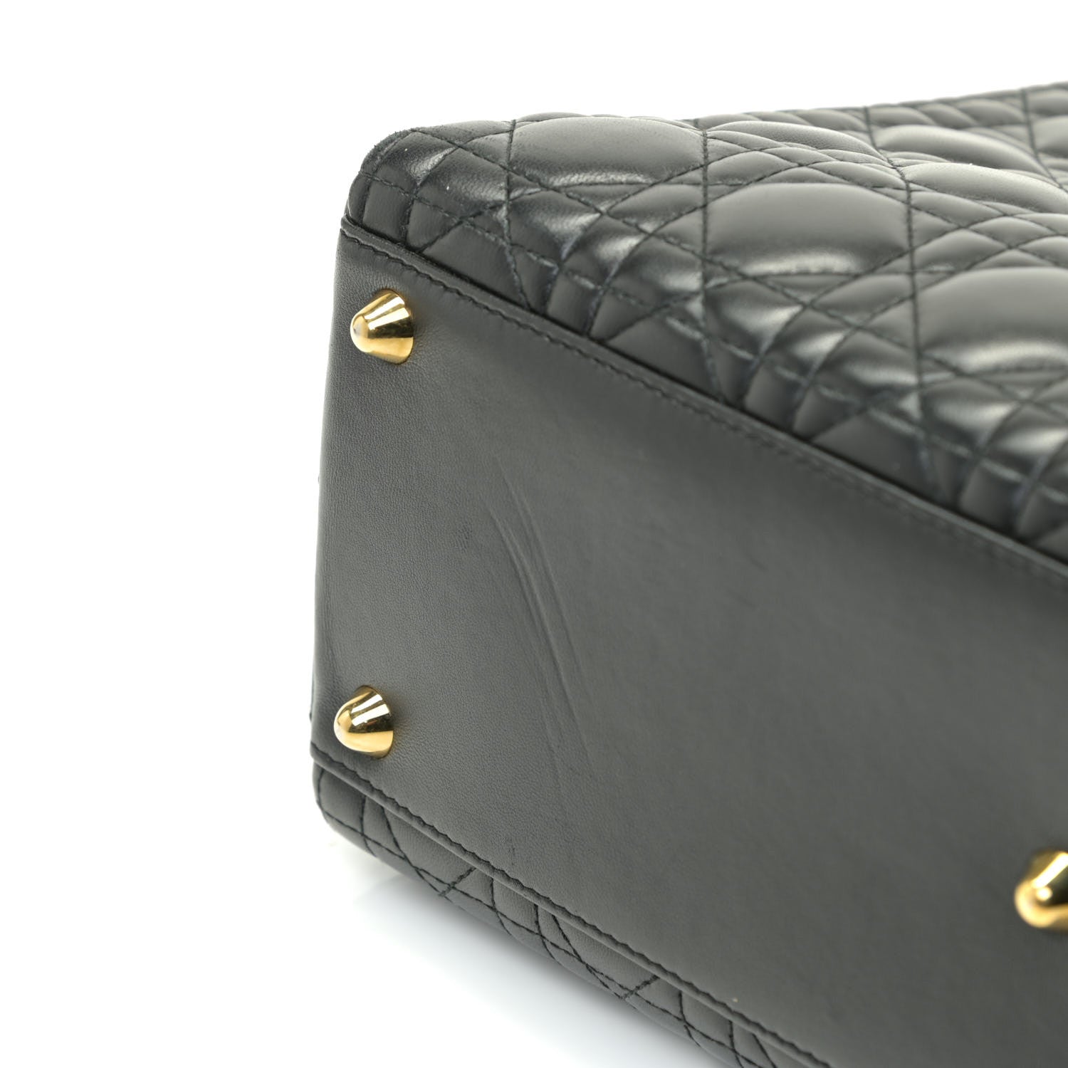 Christian Dior Lambskin Cannage Large Lady Dior Black 7 of 10
