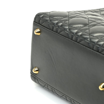 Christian Dior Lambskin Cannage Large Lady Dior Black 7 of 10