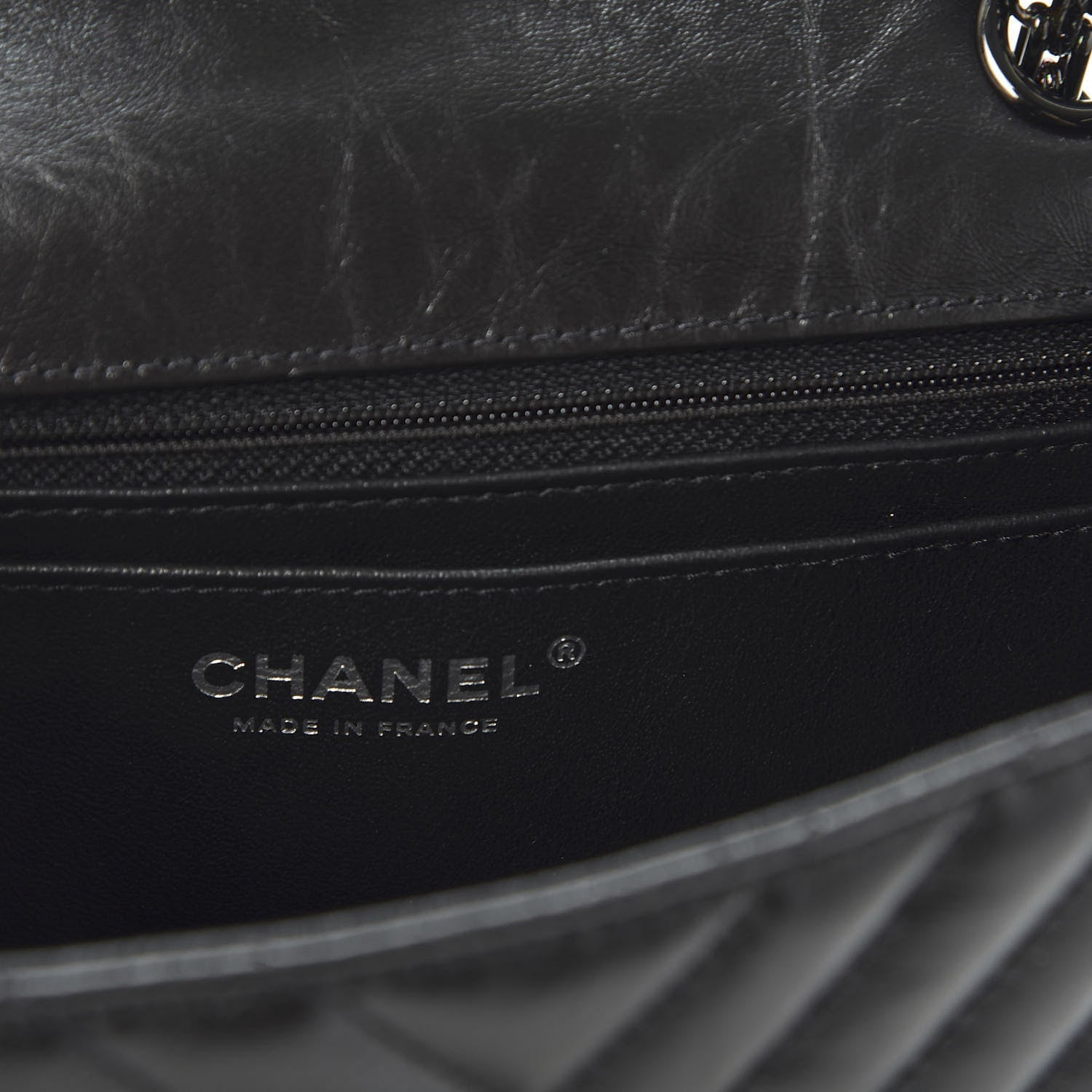 Chanel Aged Calfskin Chevron Quilted 2.55 Reissue Mini Flap So Black 5 of 10