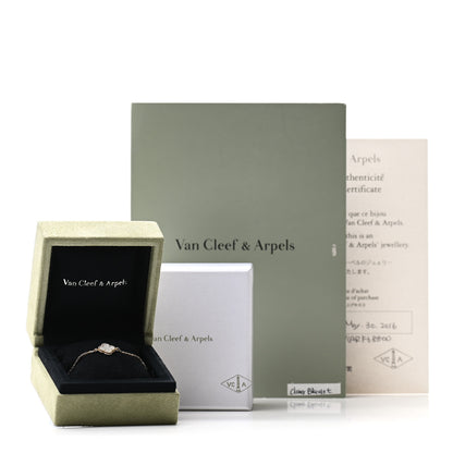 Van Cleef & Arpels 18K Yellow Gold Mother of Pearl Sweet Alhambra Bracelet 5 of 5