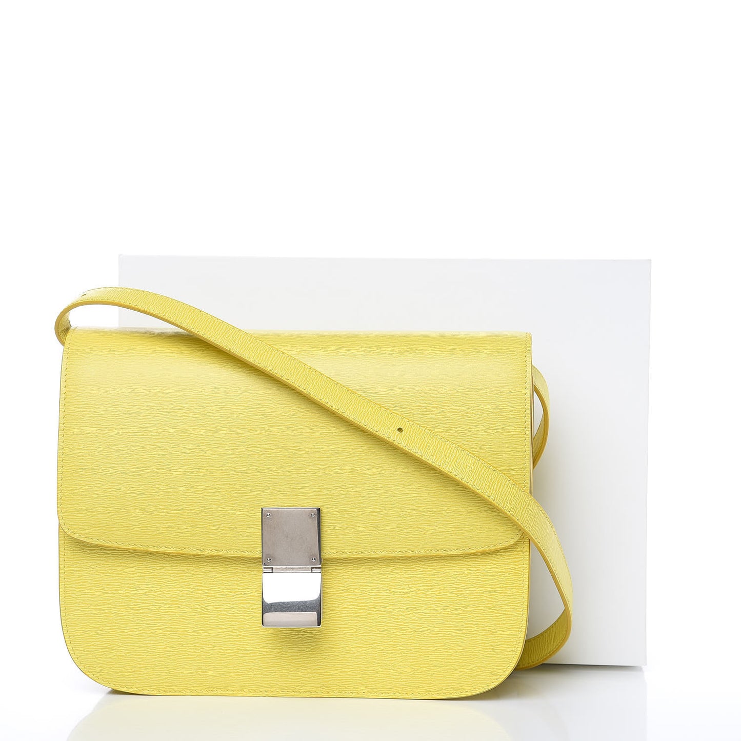 Liege Calfskin Medium Classic Box Flap Bag Saffron