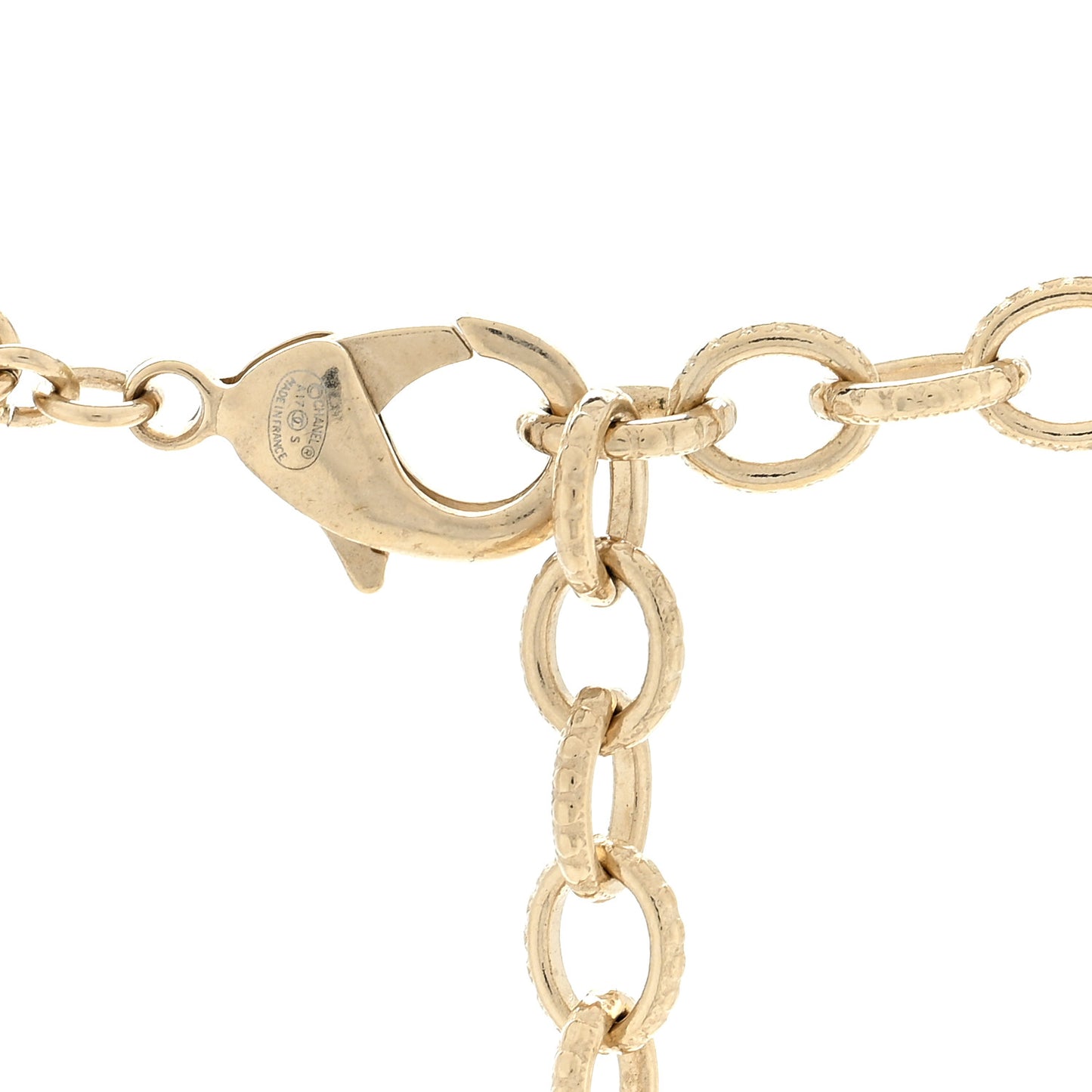 Pearl Crystal CC Double Strand Necklace Gold