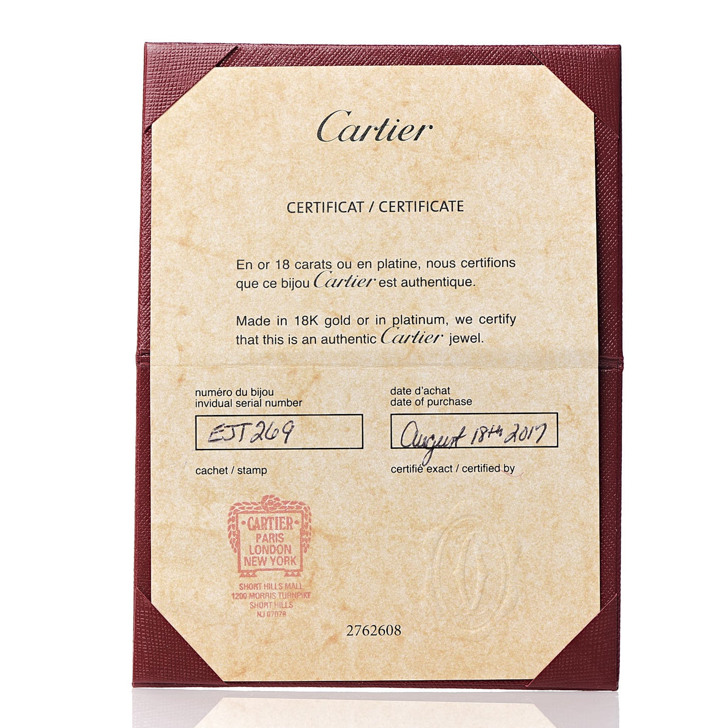 18K Pink Gold Juste Un Clou Ring 51 5.75