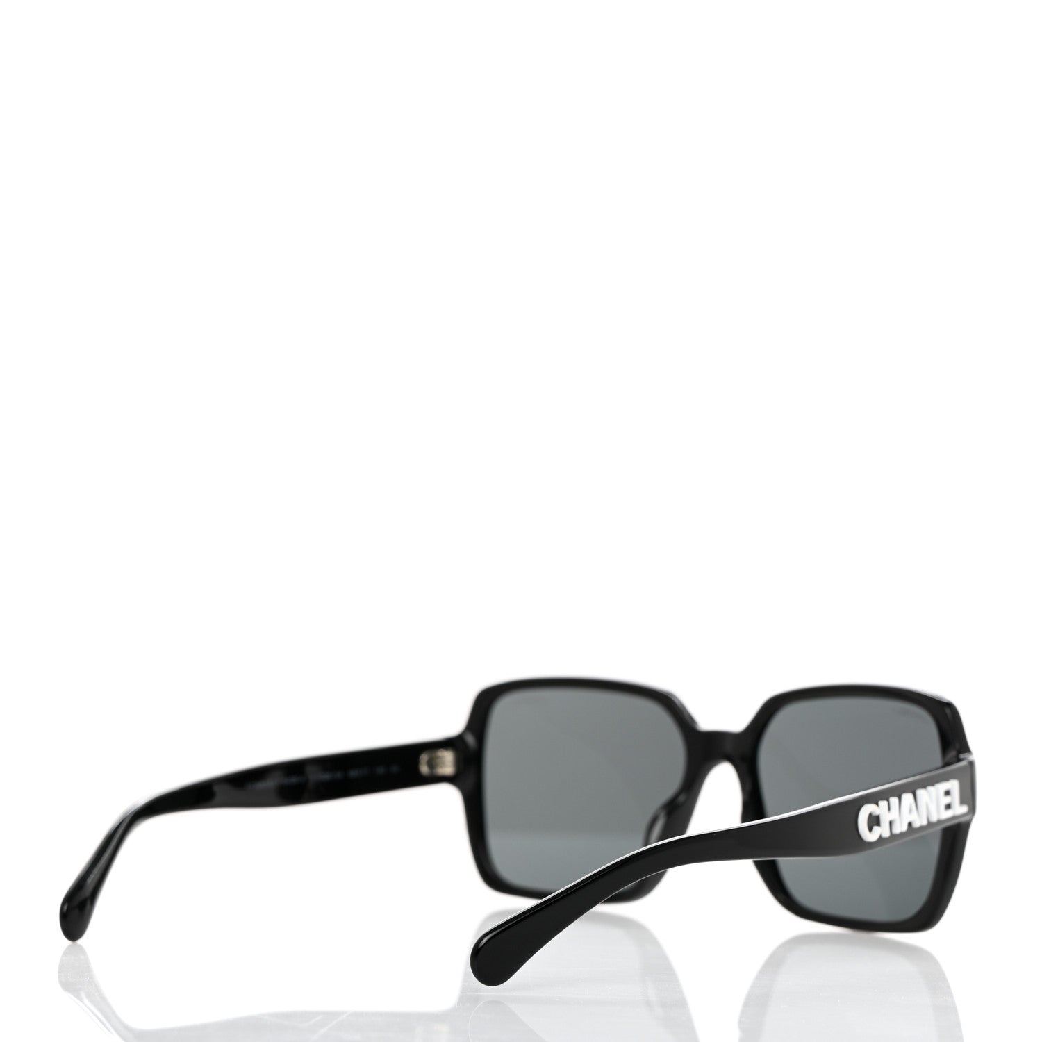 Chanel Acetate Polarized Square Sunglasses 5408-A Black 4 of 10