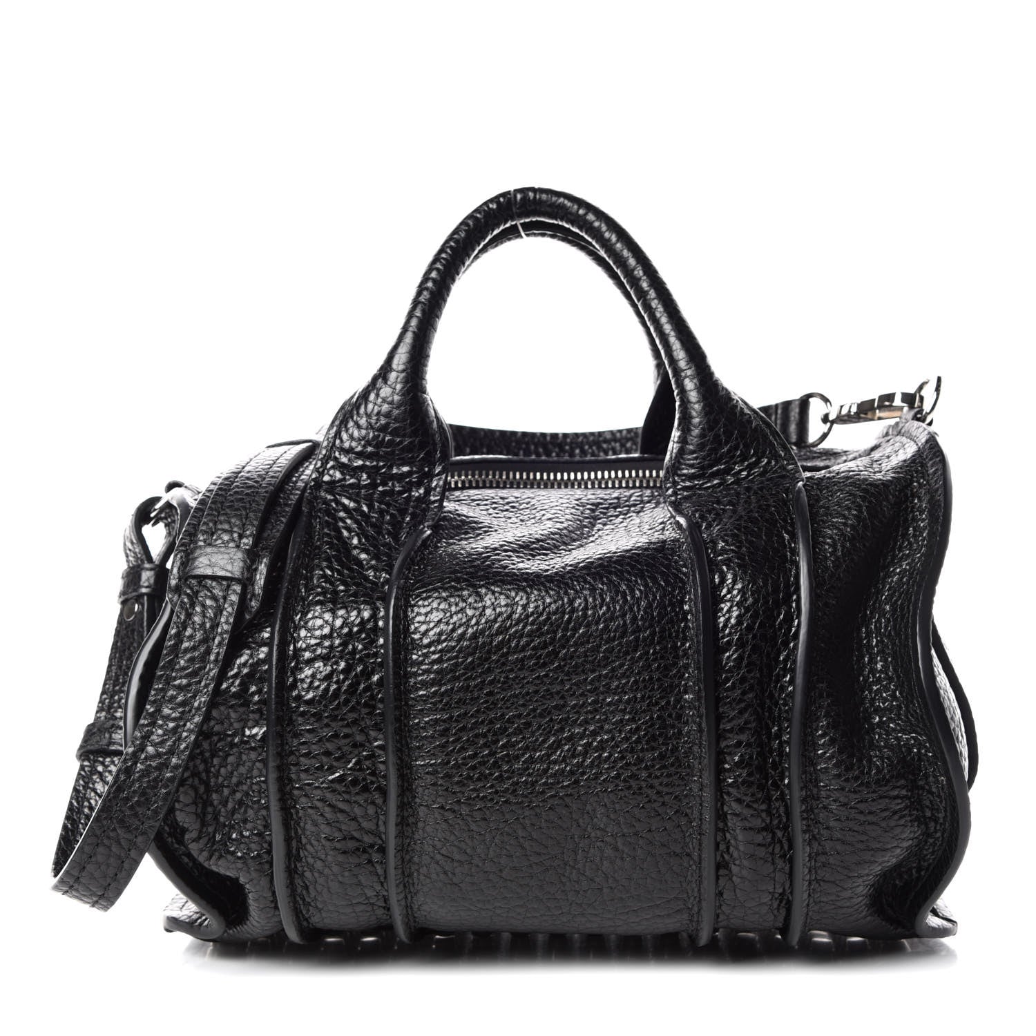 Alexander Wang Pebbled Lambskin Inside Out Rocco Black 1 of 8