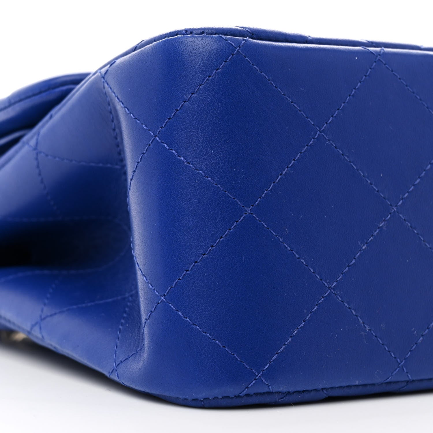 Chanel Lambskin Quilted Jumbo Double Flap Dark Blue 9 of 11