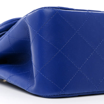 Chanel Lambskin Quilted Jumbo Double Flap Dark Blue 9 of 11