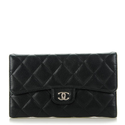 Chanel Caviar Quilted Large Flap Wallet Black 1 of 8