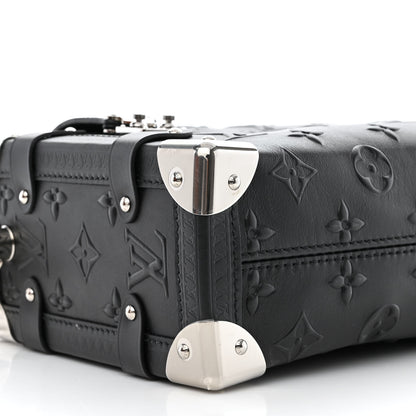 Louis Vuitton Calfskin Debossed Monogram Side Trunk Black 8 of 9