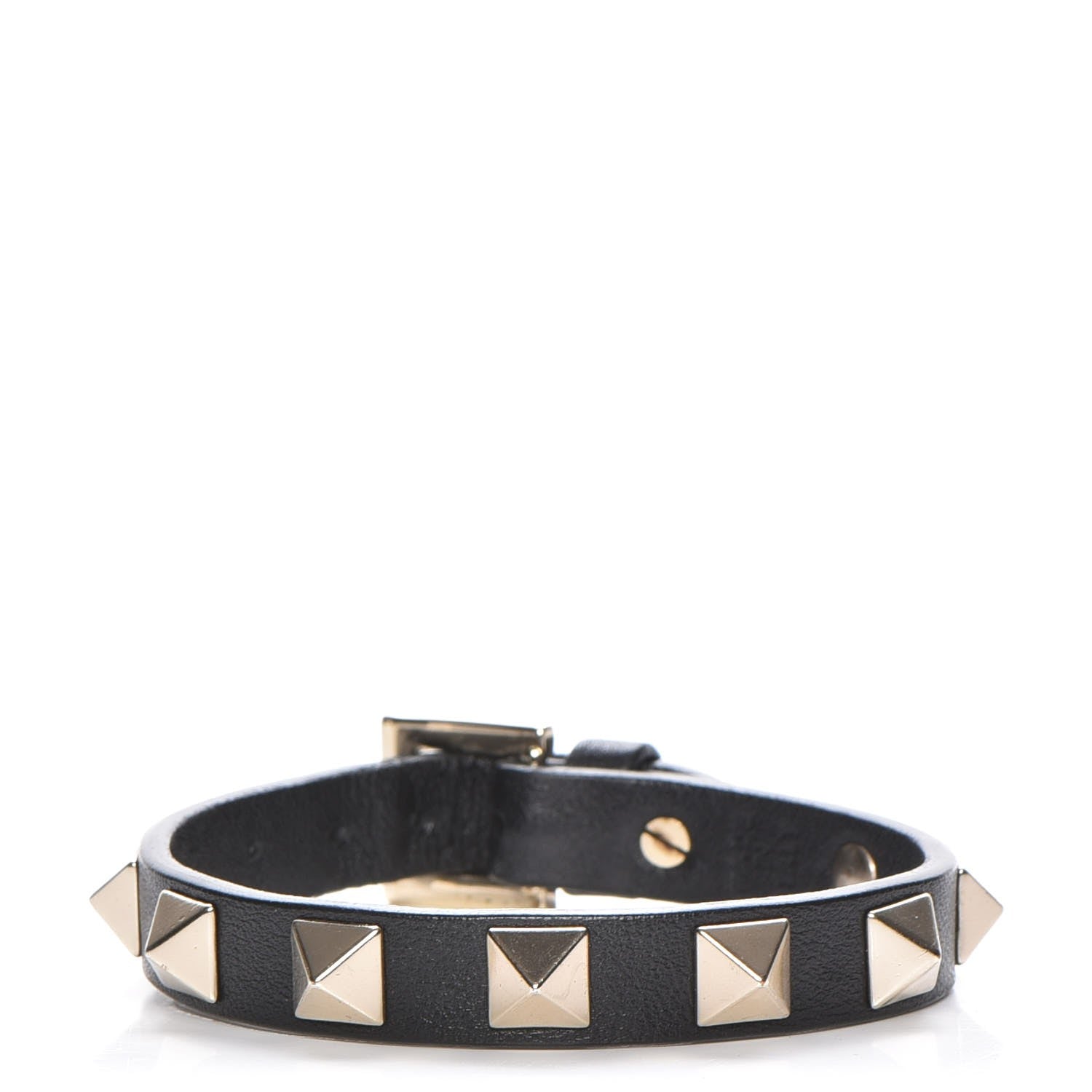 Valentino Garavani Vitello Rockstud Bracelet Black 1 of 5