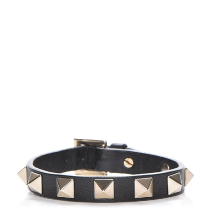 Valentino Garavani Vitello Rockstud Bracelet Black 1 of 5