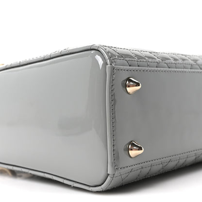 Christian Dior Patent Cannage Small Lady Dior Grey 8 of 10