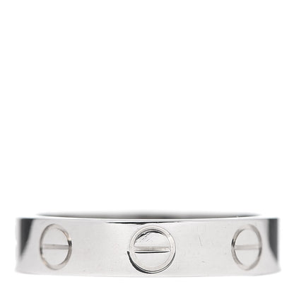Cartier 18K White Gold 3.5mm LOVE Wedding Band Ring 47 4 3 of 4