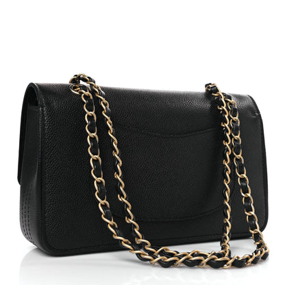 Chanel Grained Calfskin Medium Classic Pure Double Flap Black 3 of 8