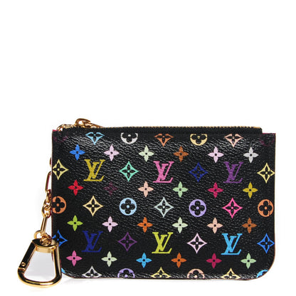 Louis Vuitton Monogram Multicolor Key Pouch Black Grenade 1 of 8