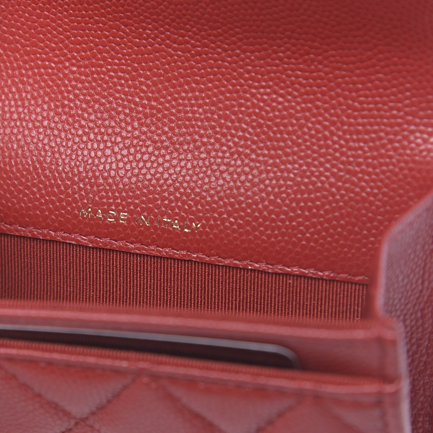 Chanel Caviar Quilted Flap Card Holder Wallet Red 7 of 9