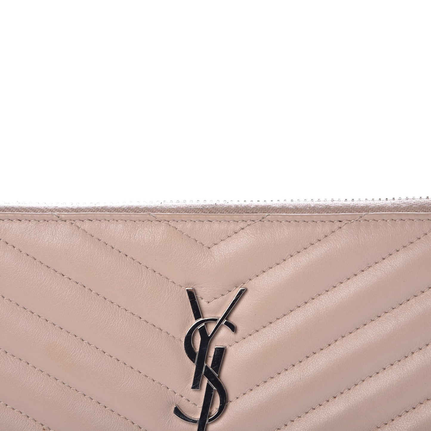 Calfskin Matelasse Chevron Monogram A5 Wristlet Rose Poudre