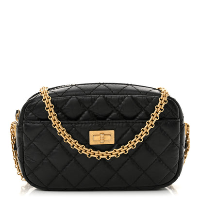Chanel Aged Calfskin Quilted Mini Reissue Camera Case Black 1 of 10