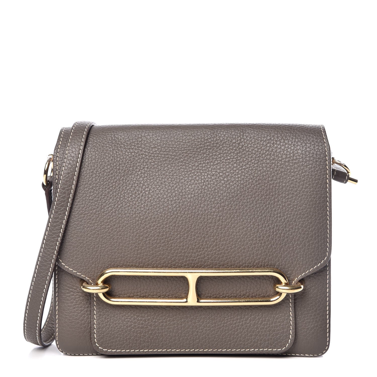 Hermes Taurillon Clemence Sac Roulis 23 Etain 1 of 9