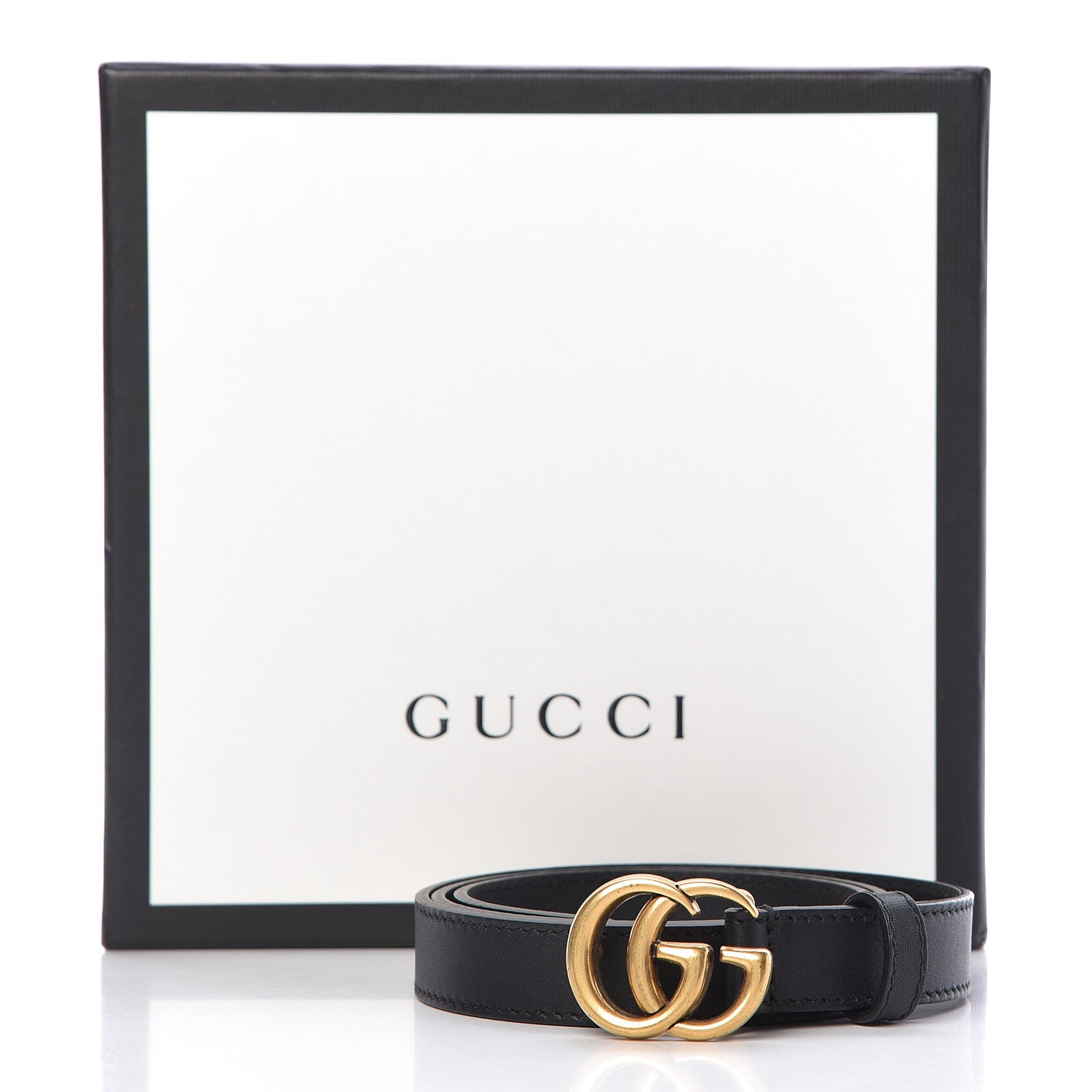 Gucci Calfskin Double G 20mm Belt 75 30 Black 9 of 9