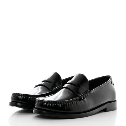 Saint Laurent Calfskin Penny Loafers 36 Black 3 of 8