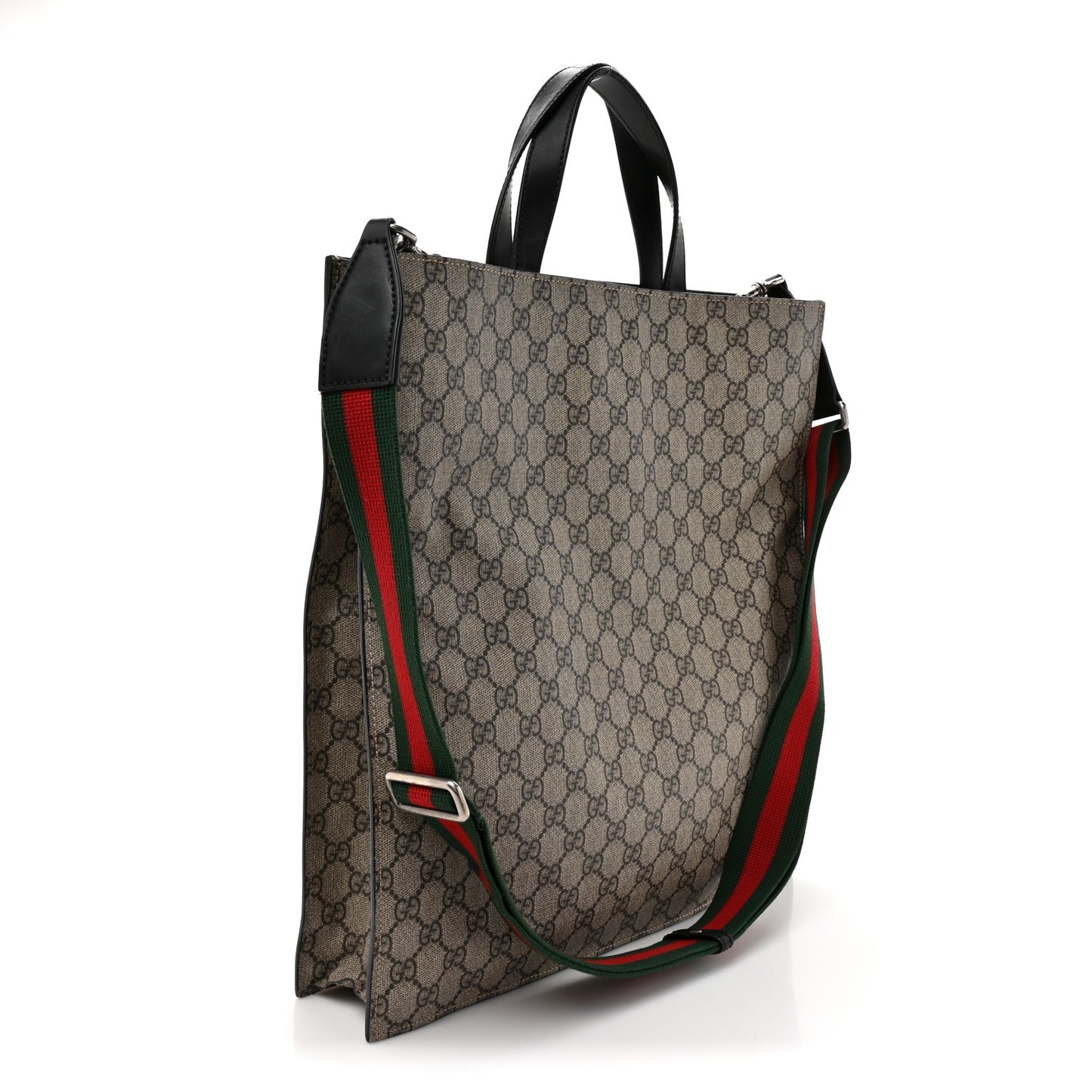 Soft GG Supreme Monogram Web Vertical Tote Black