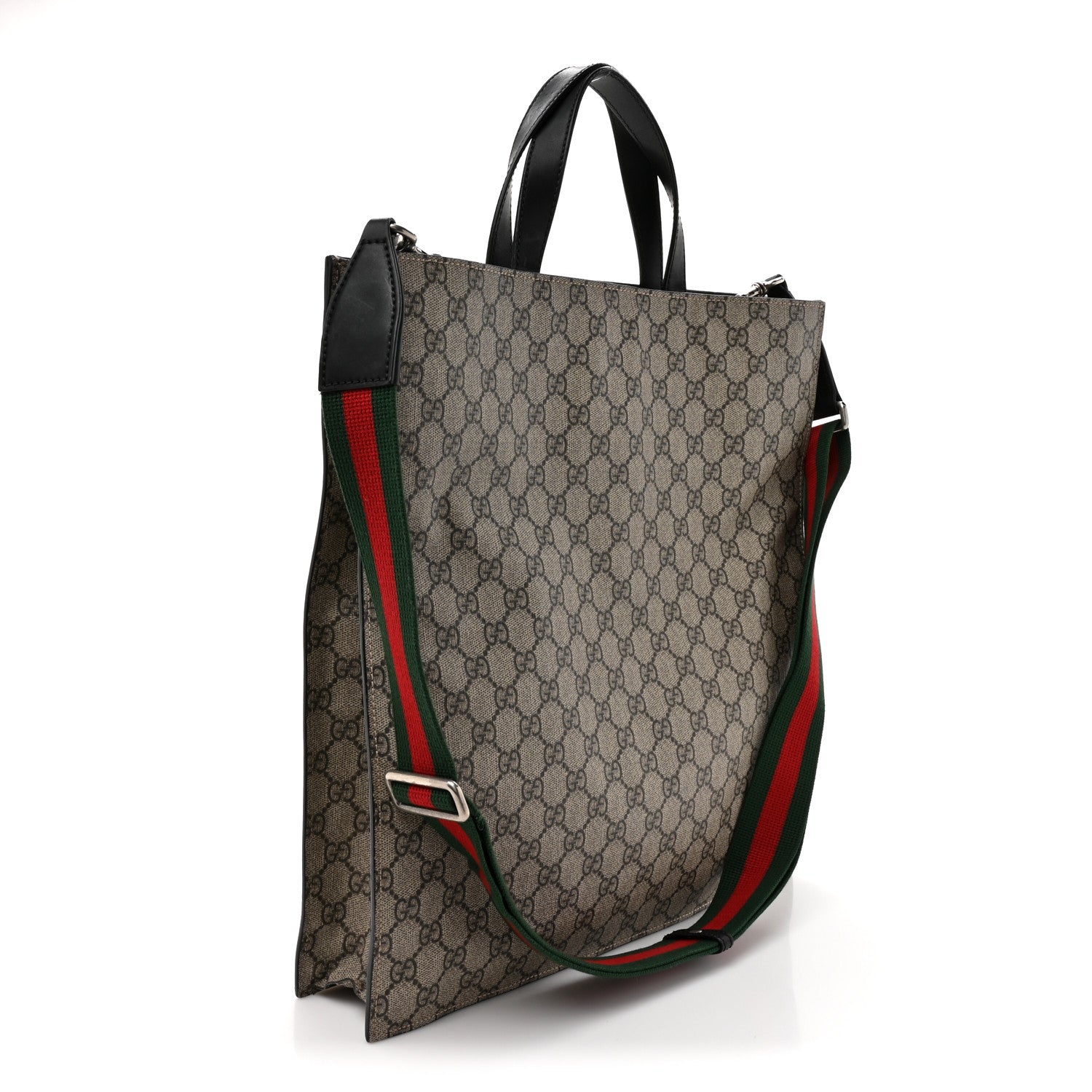 Gucci Soft GG Supreme Monogram Web Vertical Tote Black 3 of 15