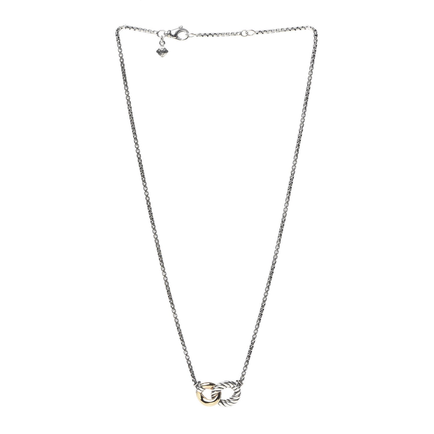 Sterling Silver 18K Yellow Gold Belmont Pendant Necklace