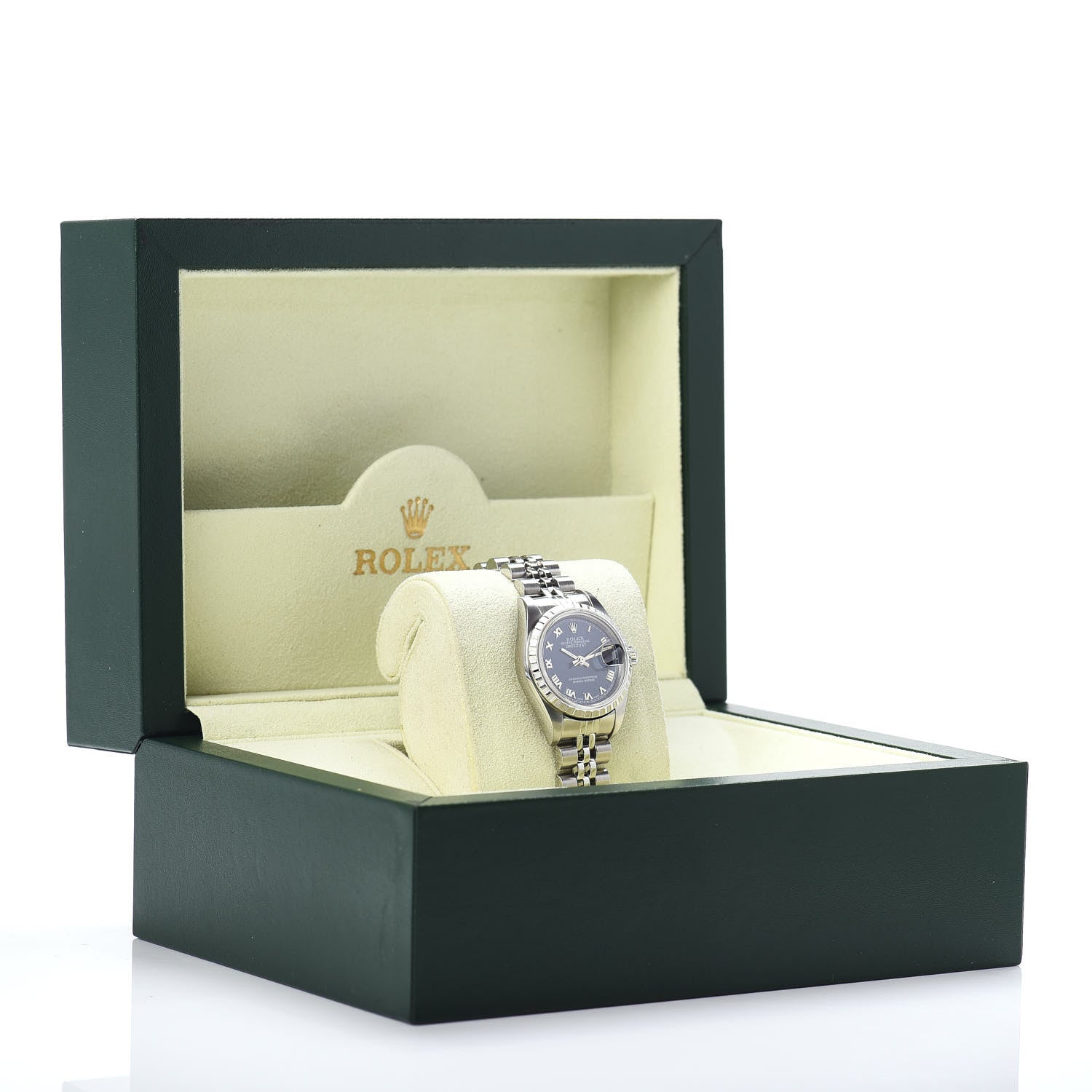 Rolex Stainless Steel 26mm Oyster Perpetual Datejust Watch Blue Roman 79240 5 of 5