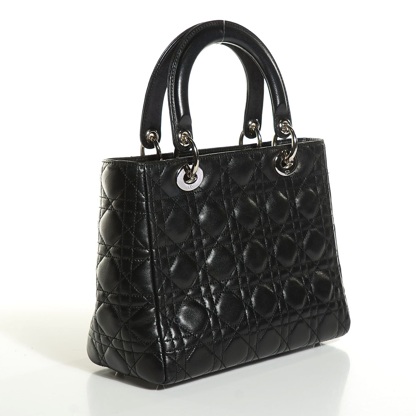 Lambskin Cannage Medium Lady Dior Black