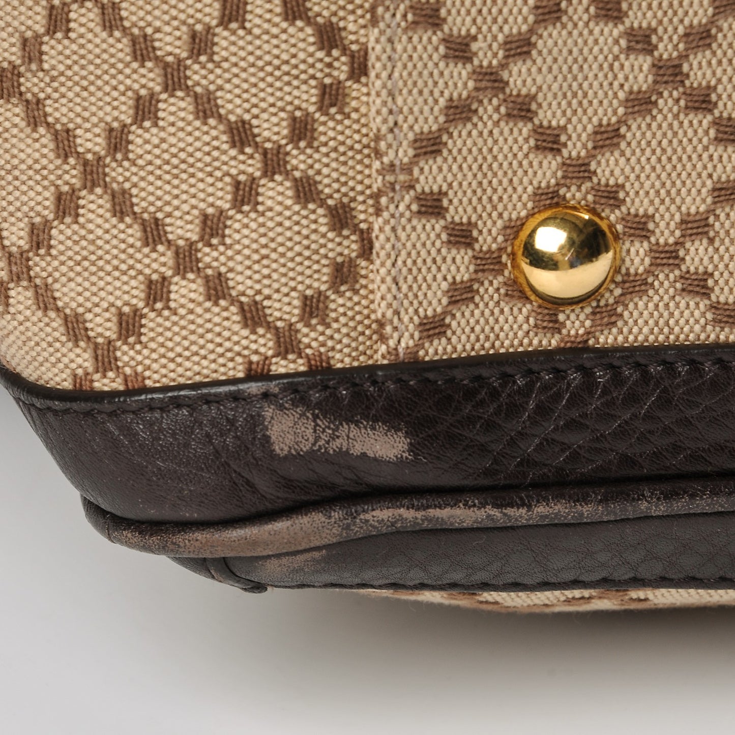Diamante Cellarius Calfskin Medium 1973 Top Handle Bag Beige Ebony Cocoa