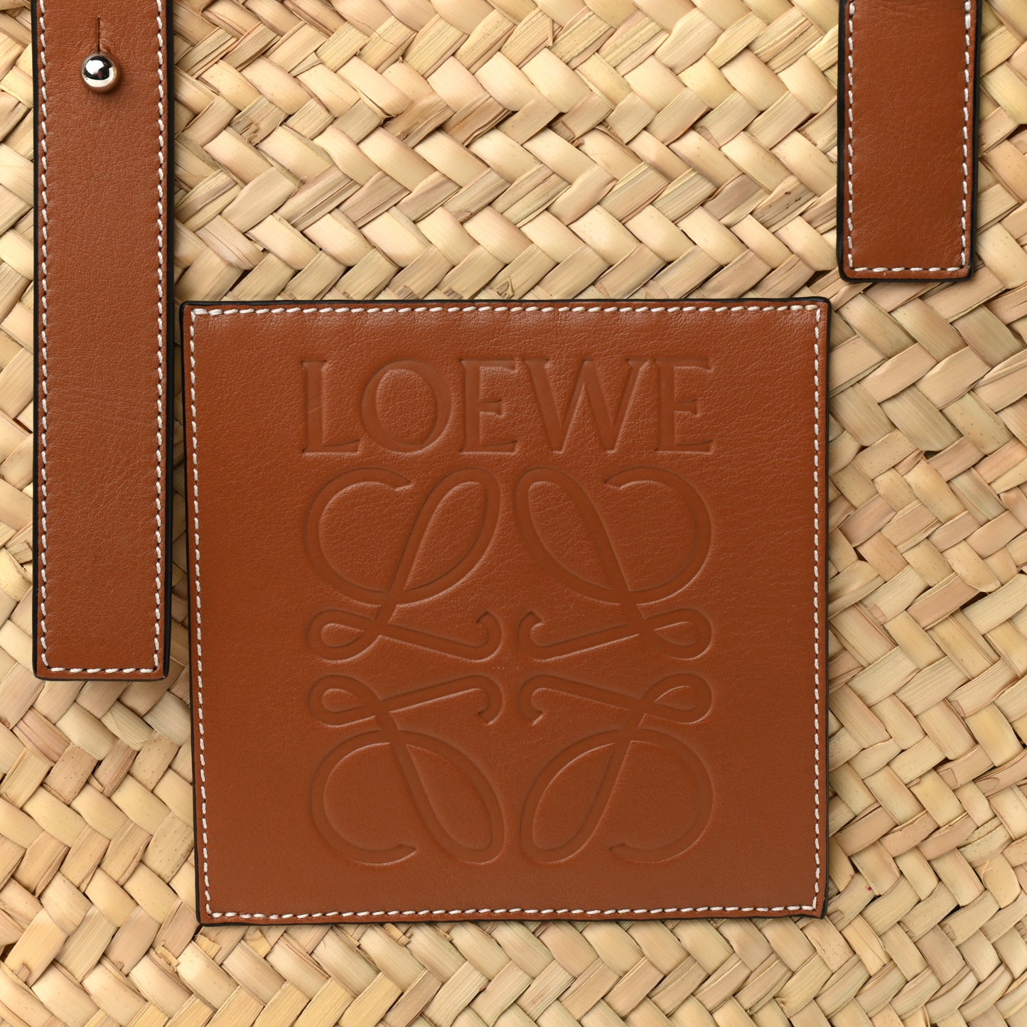 Raffia Basket Tote Bag Natural Tan