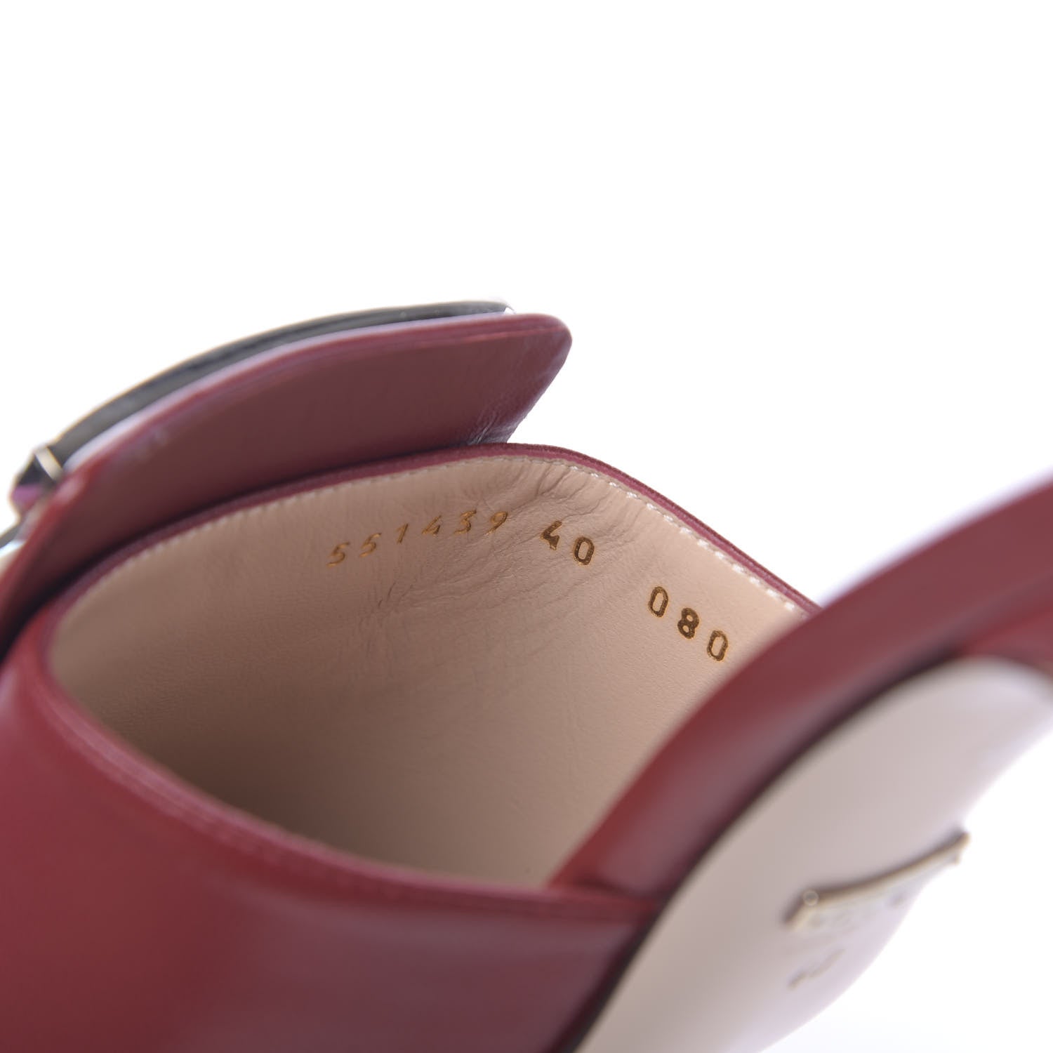 Gucci Malaga Kid Crystal Square G Madelyn Mules 40 Romantic Cerise 7 of 9